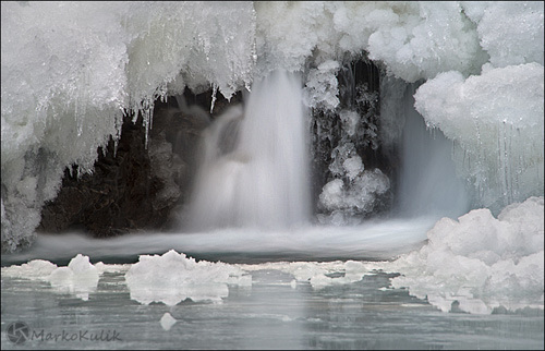 Ice Cave at Beauty Creek, Jasper National Park, Alberta by Marko Kulik