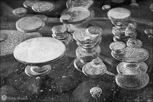 Ice Disks, Abraham Lake, Alberta by Marko Kulik