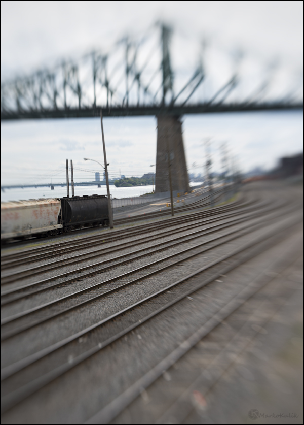 This is an image of the Jacques-Cartier Bridge in Montreal, Quebec. It was very easy to see and capture this effect in camera.