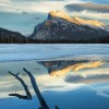 NMP - The Second Vermilion Lake with Mount Rundle and the Fairholme Range - Banff National Park - Alberta by Darwin Wiggett