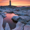 NMP5096 - Peggy's Cove Lighthouse at dusk - Peggy's Cove Nova Scotia by Darwin Wiggett